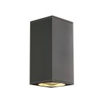 SLV Big Theo Up/Down Wall Light Aluminium Anthracite | IP44 - Outdoor - Suitable for 2x GU10 Max. 75W - Dimmable