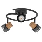 Ledvance LED Decor Spot Cork Steel Spiral Black 10W 690lm - 827 Extra Warm White | Dimmable