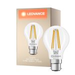 Ledvance Classic LED B22 Pear Filament Clear 5.9W 806lm - 827 Extra Warm White | Dimmable - Replaces 60W