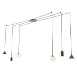 Emibig Pendant Fuji Steel Black | Suitable for 2x E14 - Max 10W, 2x GU10 - Max 10W, 2x GX53 - Max 10W