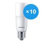 Multipack 10x Philips Corepro LED E27 Tubular Stick Frosted 9.5W 950lm - 830 Warm White | Replaces 68W