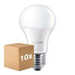 Multipack 10x Philips  CorePro LED Bulb E27 Pear Frosted 13W 1521lm - 840 Cool White | Replaces 100W