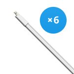 Multipack 6x Bright Choice LED Waterproof Batten 27W 2970lm - 840 Cool White | 150cm