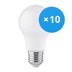 Multipack 10x Bright Choice LED Bulb E27 Pear Frosted 4.9W 470lm - 830 Warm White | Replaces 40W