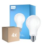 Multipack 4x Philips Corepro LED Bulb E27 Pear Frosted 17.5W 2452lm - 865 Daylight | Replaces 150W