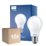 Multipack 10x Philips MASTER LED Bulb Ultra Efficient E27 Pear Frosted 4W 840lm - 830 Warm White | Replaces 60W