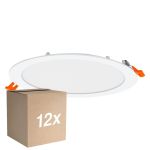Multipack 12x Osram LED Downlight Recess Slim White 22W 2000lm 110D - 830 Warm White | Cutout 200mm - IP20