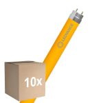 Multipack 10x Ledvance LED Tube T8 Superior (EM/Mains) High Output 18W 2000lm - Yellow | 120cm - Replaces 36W