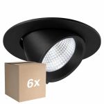 Multipack 6x Noxion LED Spot Forza V2 Aluminium Black 28/32/36/40W - 3300/3700/4100/4500lm 36D - 930-940-957 CCT | 160mm - Cutout 145mm - Best Colour Rendering