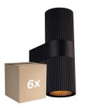 Multipack 6x Nordlux Kyklop Wall Light Aluminium Black Up & Down | Suitable for 2x GU10