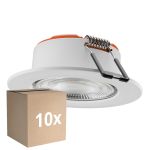Multipack 10x Ledvance Spot Combo Fire Rated FIX White 5W 560lm 60D - 840 Cool White | Cutout 70 - IP65 - Dimmable