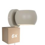 Multipack 6x Nordlux Belir Wall Light Metal Brown Up & Down | Suitable for 2x G9