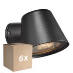 Multipack 6x Nordlux Aleria Wall Light Metal Black | IP44 - Suitable for GU10