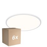 Multipack 6x Nordlux LED Ceiling Light Oja 42 White 24W 2200lm - 830-840 CCT | IP54 - Dimmable