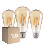 Multipack 10x Multipack 3x Eglo LED Edison E27 Filament Amber 4W 400lm - 822 Extra Warm White | Replaces 40W