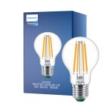 Philips MASTER LED Bulb Ultra Efficient E27 Pear Clear 4W 840lm - 830 Warm White | Replaces 60W