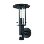 Eglo Wall Light Lisio 1 Stainless Steel Black | IP44 - Suitable for 1x E27 - Motion Sensor