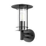 Eglo Wall Light Lisio 1 Stainless Steel Black | IP44 - Suitable for 1x E27