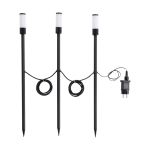 Multipack 3x Eglo Spike Light Zancaro 1 Aluminium Black 1W 130lm - 830 Warm White | IP44