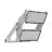 Ledvance LED Floodlight Max Aluminium Grey 900W 156900lm 65x120D - 730 Warm White | IP66 - Asymmetrical