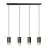 Emibig Pendant Fumiko Steel Black | Suitable for 4x GU10 - Max 10W