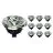 Multipack 10x Noxion Lucent LED Spot GU10 AR111 15W 850lm 40D - 930 Warm White | Best Colour Rendering - Dimmable -  Replaces 75W