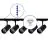 Bright Choice Complete Set 1-Phase Rail 2 Meter Black | incl. 5x Spot + GU10 2700K 3W Dimmable + End Cap, Power Connector and I-Connector