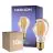 Multipack 10x Noxion LED E27 Pear Filament Gold 7W 630lm - 825 Extra Warm White| Dimmable - Replaces 50W