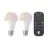Duopack Eglo LED E27 Pear Clear Filament 11W 1300lm - 827-865 Tunable White + RGB | Replaces 100W