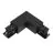3 phase corner connector 90D V earth intern - Black