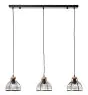 Brilliant Avia Pendant Metal Wood Black Wood | Suitable for 3x E27