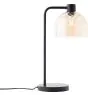 Brilliant Table Lamp Casto Glass Metal Black Beige | 190mm - Suitable for 1x E27