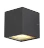 SLV Sitra Cube Wall Light Aluminium Grey | Outdoor - IP44 - Suitable for 2x GX53 
