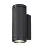 SLV Enola Up/Down Wall Light Aluminium Grey Round 7.8W 700lm - 940 Cool White | Outdoor - IP65 - Best Colour Rendering - Dimmable 