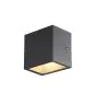 SLV Sitra S Wall Light Aluminium Grey 6.2W 620lm - 830-840 CCT | Outdoor - IP44