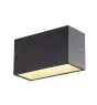 SLV Sitra M Up/Down Wall Light Aluminium Grey 14W 1880lm - 830-840 CCT | Outdoor - IP65