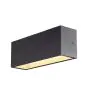 SLV Sitra L Up/Down Wall Light Aluminium Grey 24W 3060lm - 830-840 CCT | Outdoor - IP65