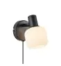 Nordlux Milford Wall Light Glass Black | Suitable for 1x E14