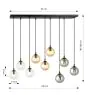 Emibig Pendant Cosmo Steel Black | Suitable for 9x E14 - Max 10W