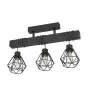 Eglo Ceiling Light Townshend 5 Steel Wood Black | IP20 - Suitable for 3x E27 