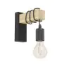Eglo Wall Light Townshend Steel Wood Black Brown | IP20 - Suitable for 1x E27 