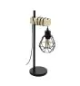 Eglo Table Lamp Townshend 5 Steel Wood Black | IP20 - Suitable for 1x E27 