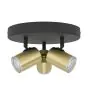 Eglo Ceiling Light Consuma 1 Steel Black Gold | IP44 - Suitable for 3x GU10 