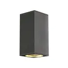 SLV Big Theo Up/Down Wall Light Aluminium Anthracite | IP44 - Outdoor - Suitable for 2x GU10 Max. 75W - Dimmable