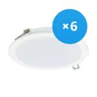 Multipack 6x Philips LED Downlight  DN065B Metal  19W 2000lm 110D - 830 Warm White | 225mm - Cutout 200mm - IP20