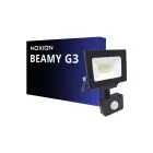 Noxion LED Floodlight Beamy G3.1 Black 20W 2200lm 100D - 830 Warm White | IP44 - Motion and Light Sensor - Symmetrical 