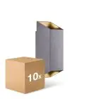Multipack 10x Nordlux Nico Wall Light Aluminium Anthracite Up & Down | IP54 - Suitable for 2x GU10