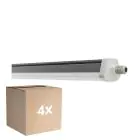 Multipack 4x Ledvance Waterproof Batten Damp Proof FLEX Throughwiring 42W 6900lm - 865 Daylight | 150cm - Replaces 2x58W