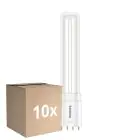 Multipack 10x Philips CorePro PL-L LED Bulb HF 8W - 840 Cool White | 4-Pin - Replaces 18W