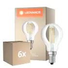 Multipack 6x Osram Classic LED E14 Ball Filament Clear 5.9W 806lm - 827 Extra Warm White | Dimmable - Replaces 60W